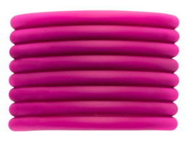 2 meter Rubber koord 5 mm – holle binnenkant – gat Ø 2,2 mm – fuchsia