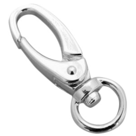 1x DQ sleutelhanger 46 mm Zilver plated