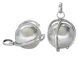 Echt Sterling 925 zilveren harmony ball Engelenroeper kooi met klank bol