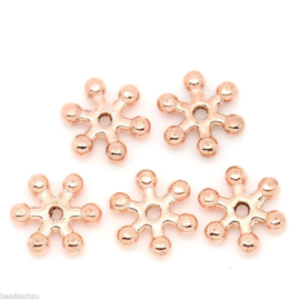 20 x metalen kralen tussenzetsels 8 x 2mm rose gold