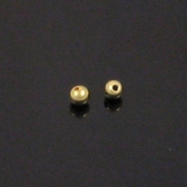 2 x Beadalon scrimp rond verguld 4mm Verguld gat: 1mm