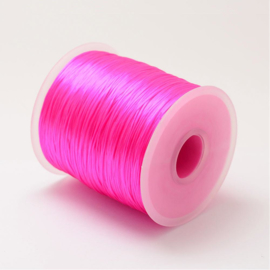 5 meter rond elastisch draad 0,2mm  Deep pink