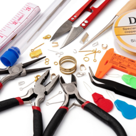 Compleet Starters pakket sieraden maken, sieraden onderdelen, gereedschap en meer! Zilverkleur en goudkleur