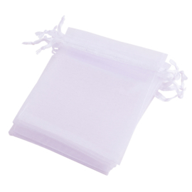 c.a. 100 x witte organza zakjes 10 x 15cm