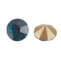 10 x Puntsteen kristal glas SS12 c.a. 3,5mm Turquoise