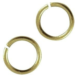 10 x DQ Metaal sieraden buigringen of buigringetjes geel koperkleur 8 x 1mm (Nikkelvrij)