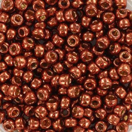 c.a. 5 gram Miyuki rocailles 8/0 - Duracoat galvanized matte dark berry