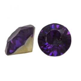 2 x Puntsteen  Preciosa  SS39 setting 8mm Deep Purple