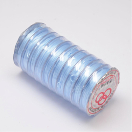 1 rol elastiek transparant 0,8 mm licht blauw
