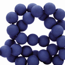50 x 4 mm acryl kralen Dark royal blue (Ø1.2mm)