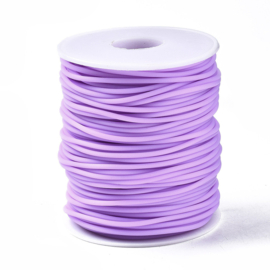 100 cm hol Rubber DQ koord 3mm gat: 1,5 mm Medium Purple