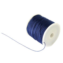 1 rol 90 meter gevlochten nylon koord, imitatie zijden draad 0,8mm prussian blue