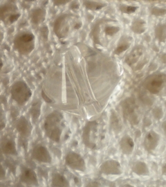 10x Glaskraal bicone 10mm transparant