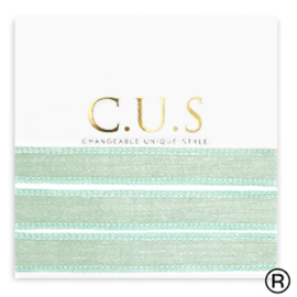 1 x C.U.S® sieraden lint Shimmery ash green ca. 55x1.2cm