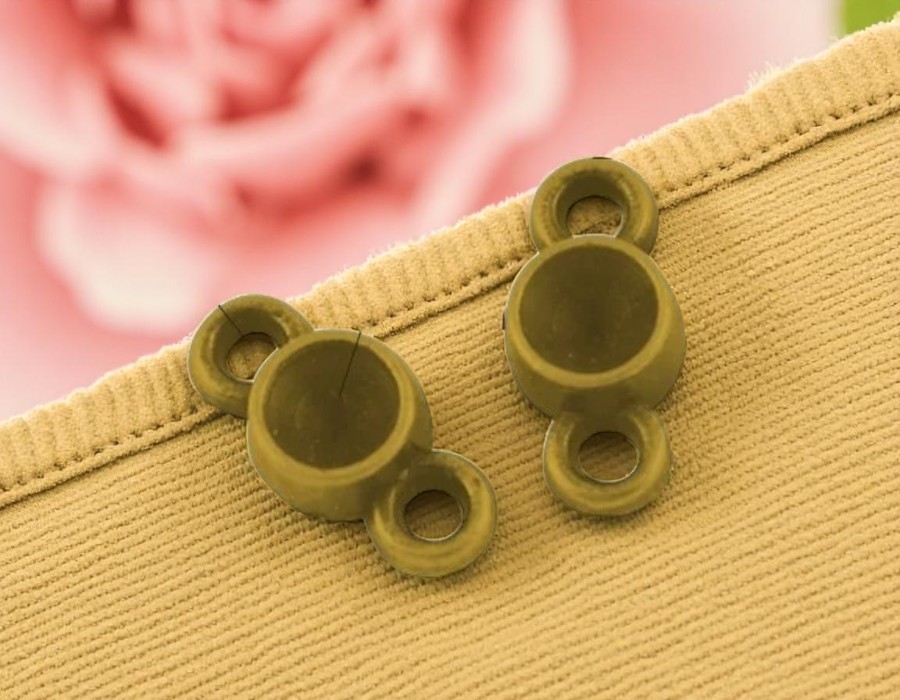 10 x Metalen verdeler 12,5 x 5 x 2,5 mm – goudkleur (nikkelvrij)