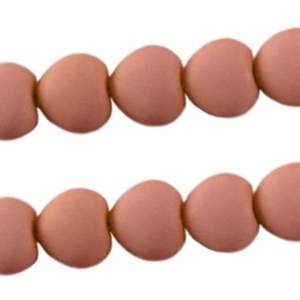 10 x Acryl kralen hart 10mm Nude beige bruin