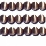 10 stuks prachtige cateye kraal 12mm Dark Topaz