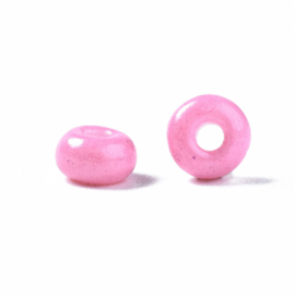 20 gram Glaskralen Rocailles 6/0 (4mm) Flamingo