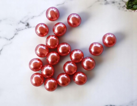 25 x Transparante DQ Glasparel – 8 mm – Kleur Lollypop – Gat ca. 1 mm