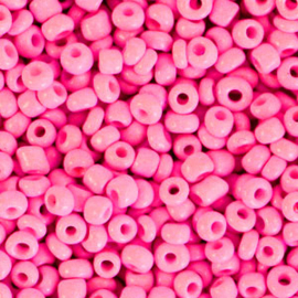 20 gram Glaskralen Rocailles 8/0 (3mm) Bubble gum pink