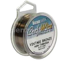 1 x BeadSmith Beadalon Craft Wire Vintage Bronze Tarnish Resistant  Metaaldraad 0,64mm (Nikkelvrij)