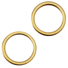 2 x DQ metaal dichte ring 8xmm Goud (nikkelvrij)