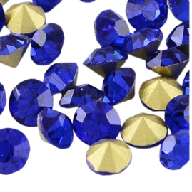 10 x Puntsteen kristal glas SS12 c.a. 3,5mm c.a. 3,5mm Royal Blue