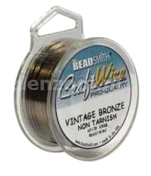 1 x BeadSmith Beadalon Craft Wire Vintage Bronze Tarnish Resistant  Metaaldraad 0,51mm (Nikkelvrij)