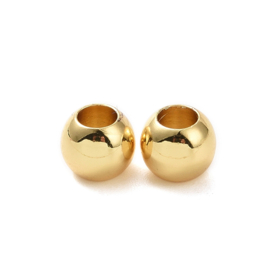 10 x  18K Gold plated metalen metalen kralen 6mm gat: 3mm (Nikkelvrij)