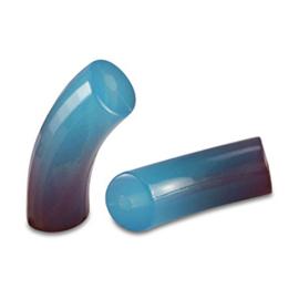 5 x Acryl kralen tube Blue ca. 37 x 12mm (gat Ø2,6mm)