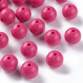 10 x Acryl kralen rond 16 x 15 mm – gat 2,8 mm – Camellia