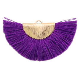 Kwastjes hanger Gold-purple