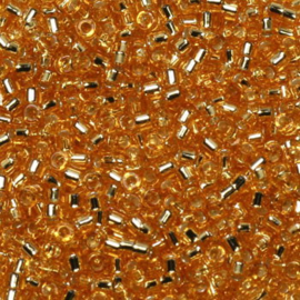 c.a. 5 gram Miyuki delica's 11/0 - silverlined gold