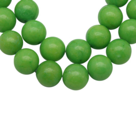 10 x edelsteen kraal van  Mashan Jade appel groen 4mm gat: 1mm