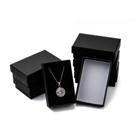 6 luxe cadeaudoosjes voor bijvoorbeeld ringen en armbandjes 80 x 50 x 27mm zwart (pakketpost)