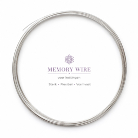 Memory wire voor kettingen Ø 115 mm x 0,6 mm – ca. 15 wendingen – platinumkleur