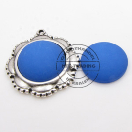 1 x Polaris Matt Cabochon 20 mm Monaco Blue