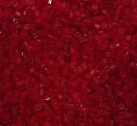 20 gram rocailles donker rood 1 x 1,5 mm