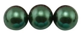 25 x Glasparel kleur: Dark Green 10mm gat 1mm