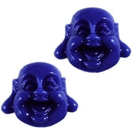 2 x Buddha Kraal Resin 12 mm Darkblue