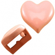 5 x Chill metalen schuiver hart Pastel peach Ø 6mm (Nikkelvrij)
