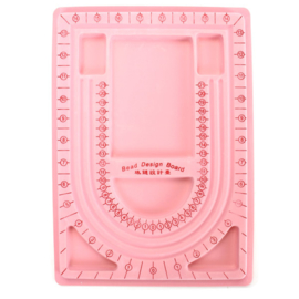 Kralenbord rijgbord legbord roze A4 23,5 x 32 cm
