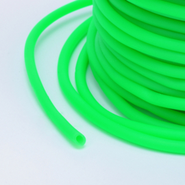 100 cm hol Rubber DQ koord 3mm gat: 1,5 mm Lime