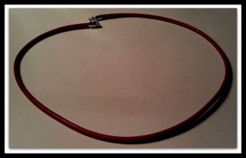 Per stuk Armband/ketting rood European-style bruin leer 45 cm