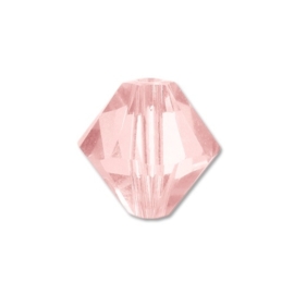 10 x Preciosa Kristal Bicone 6mm light pink