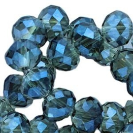 15 x Topfacet 8x6 mm Montana Blue Diamond