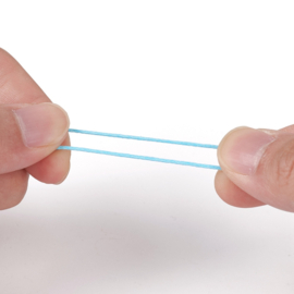 10 meter Waxkoord katoen 0,7 mm – hemelsblauw
