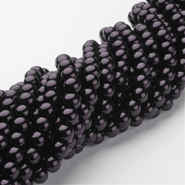 25 x prachtige glasparel kleur: Zwart 10mm