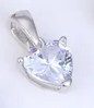 Hart vorm CZ Stone Geboortehanger Cubic Zirconia 925 Sterling Silver April