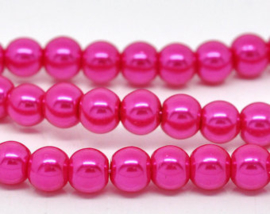 30 x prachtige glasparel kleur: Hot Pink